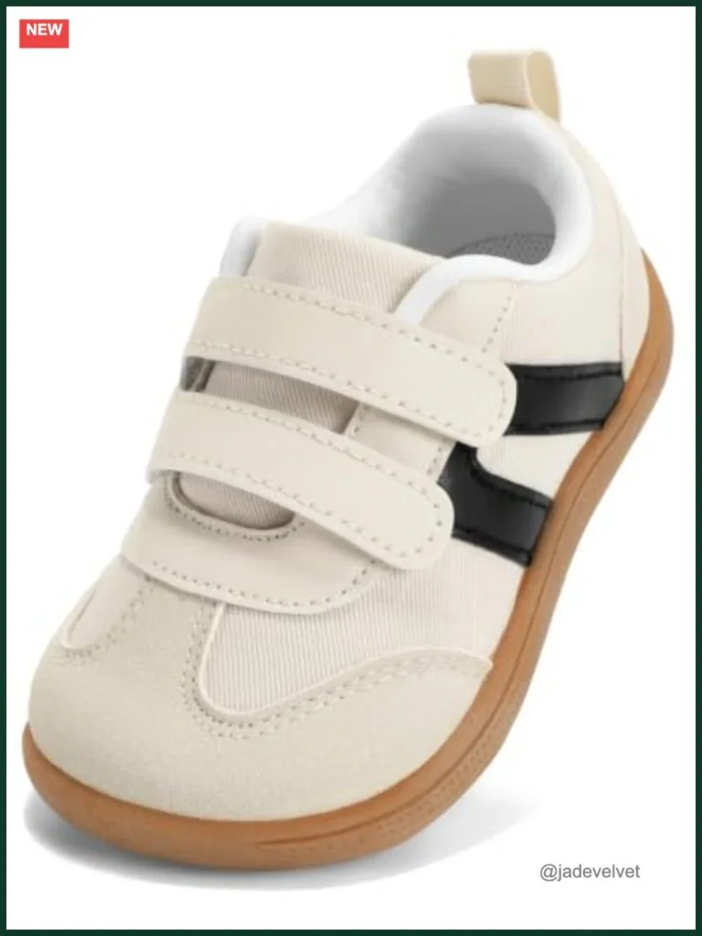 Toddler Barefoot Wide Toe Box Sneakers Hook-and-Loop Zero Drop